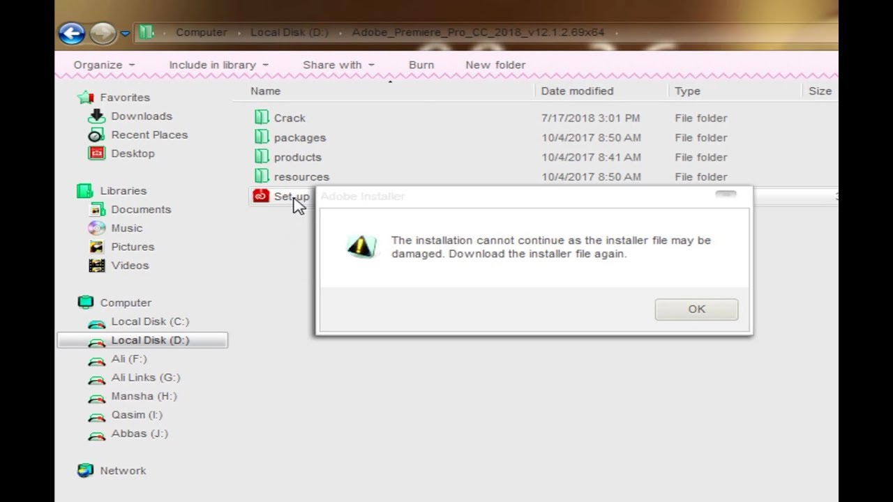 Adobe Damaged Installer Fix Download Free